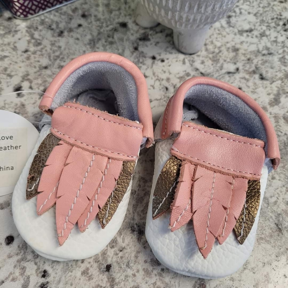 Brand new infant leather moccasins